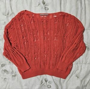 Rubbish Red Orange Light Sweater Small